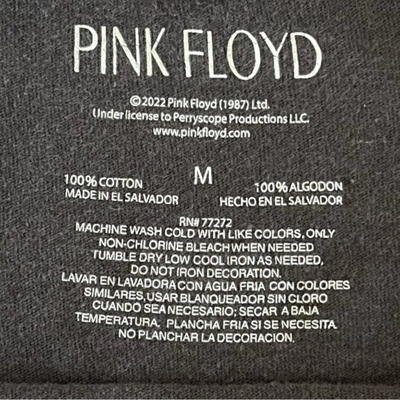 Pink Floyd The Dark Side Of The Moon 1972-1973 World Tour Concert T Shirt M 2002 - Picture 4 of 6